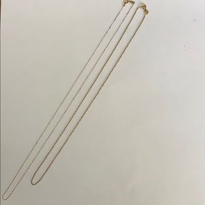 Two 14 kt gold chains